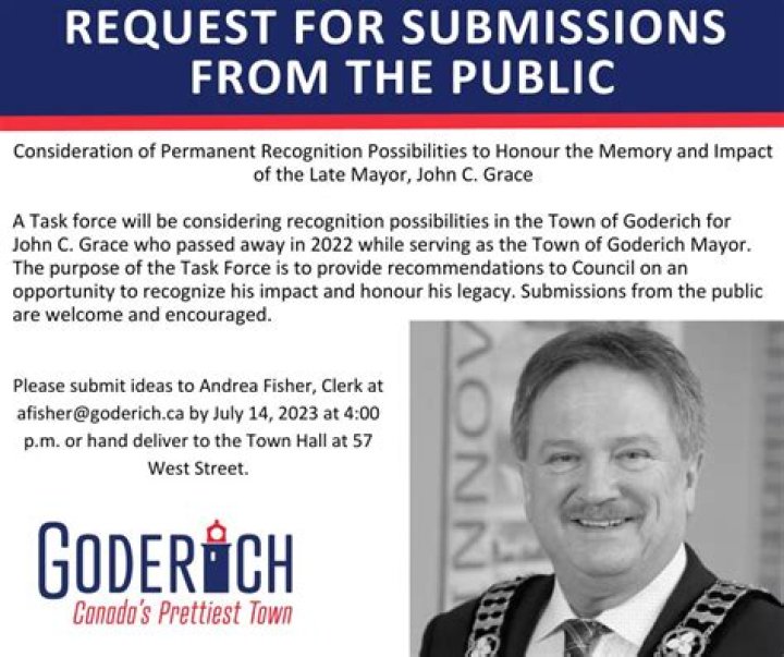 
John Grace Goderich Death Caused By Accident As The Town Mourns Its Mayor 