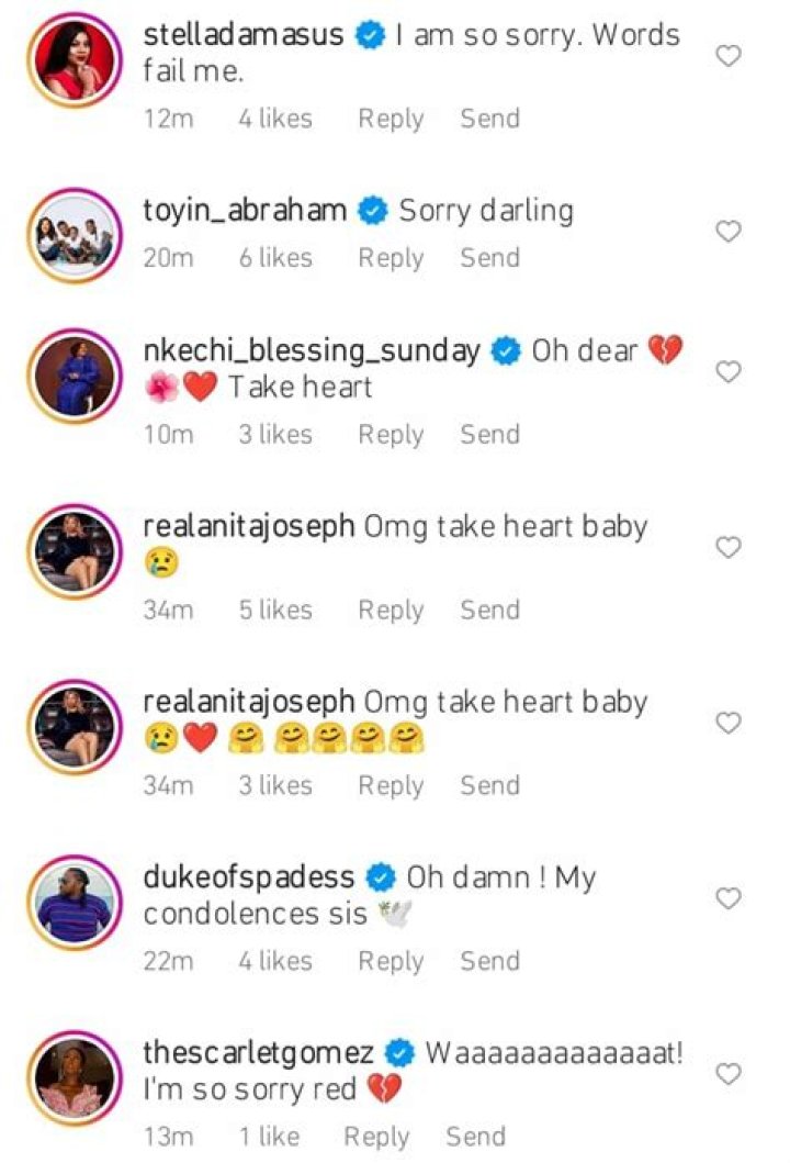 
Toyin Abraham, Nkechi Blessing, Others Console Blossom Chukwujekwu’s ex, Maureen Esisi Over Her Father’s Death 